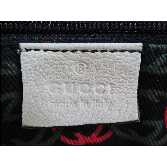Gucci White Tote Bag with Red and Green Accents - Picture 10 of 12